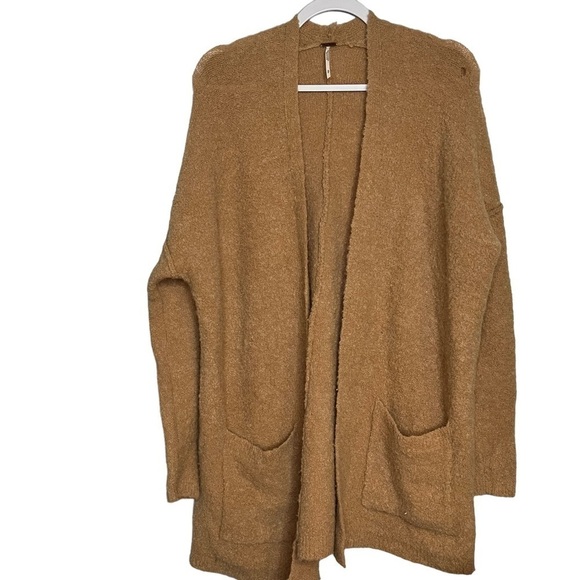 Free People Phantom Cardigan Size Small Camel Mohair Duster FLAWED. - Picture 2 of 10